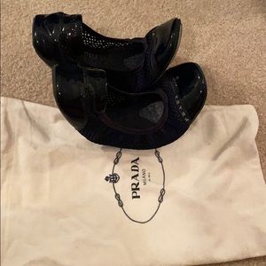 Authentic Prada Navy Ballet Flats